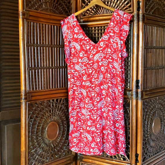 LOFT OUTLET by Ann Taylor Summer Dress Red Sleeveless - XL - NWOT - Picture 12 of 14